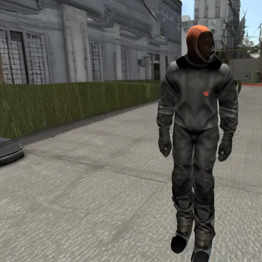 Prompt: kanye west in half life 1