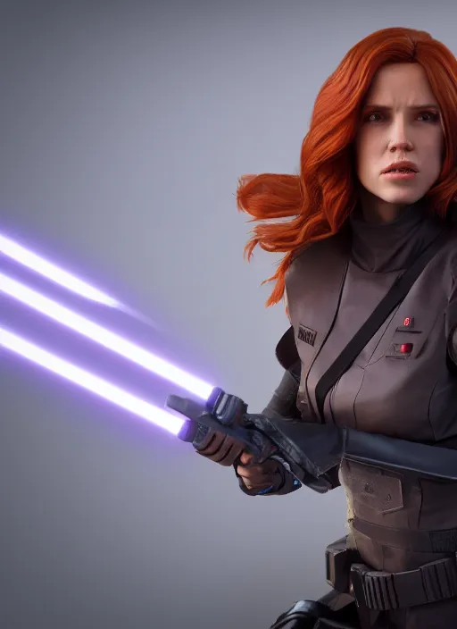 Image similar to mara jade skywalker, from star wars legends, star wars inasnely realistic and detailed photo, 8 k resolution, octane render