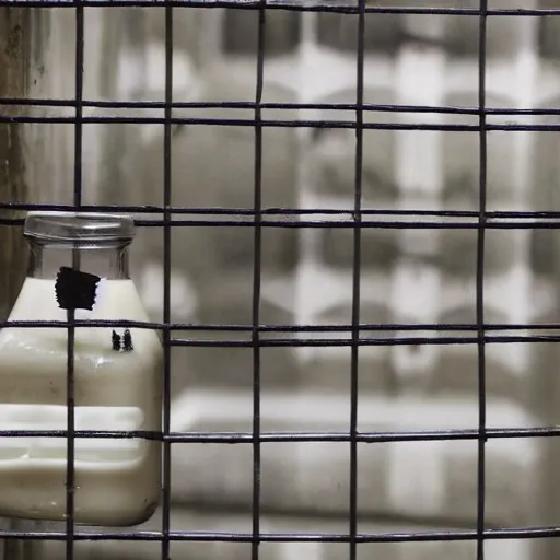 Image similar to bottle of milk inside a jail