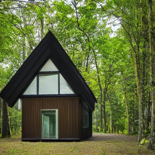 Image similar to a building in the middle of a forest, architecture