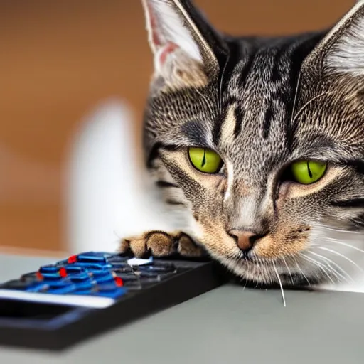 Prompt: a cat programming a new crypto coin, hyper - realism 8 k