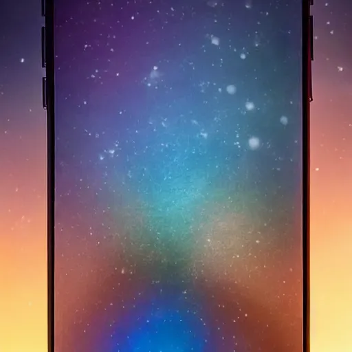 Prompt: promotional photograph for a futuristic iphone made in 2 0 4 0, beautiful photograph, studio lighting, advertisement, 4 k quality, 8 k quality, futuristic!!!! reflective material