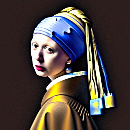 Image similar to girl with the pearl earring, matan schoeler styled portrait, soft soothing light, studio portrait