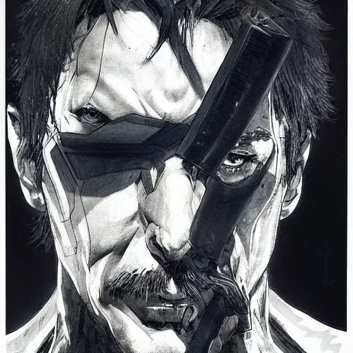 Prompt: portrait of a hero holding his sword in front of his face by yoji shinkawa, high quality, extra details, realism