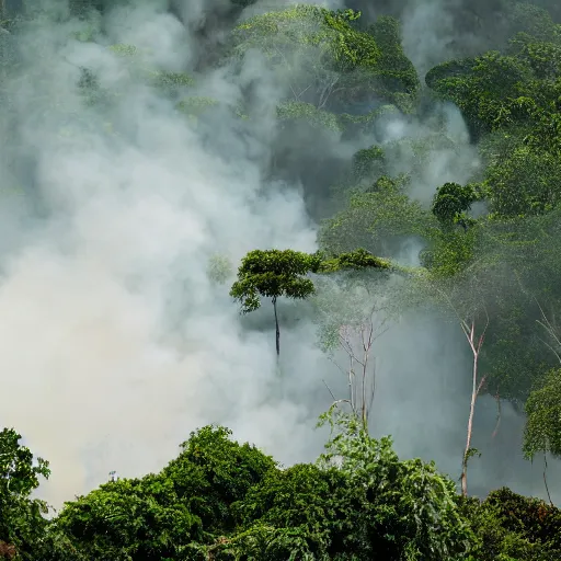 Image similar to rain forest on fire