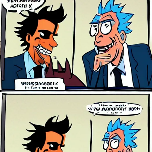 Prompt: rick sanchez meets obama