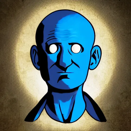 Prompt: doctor manhattan in the style of pixar