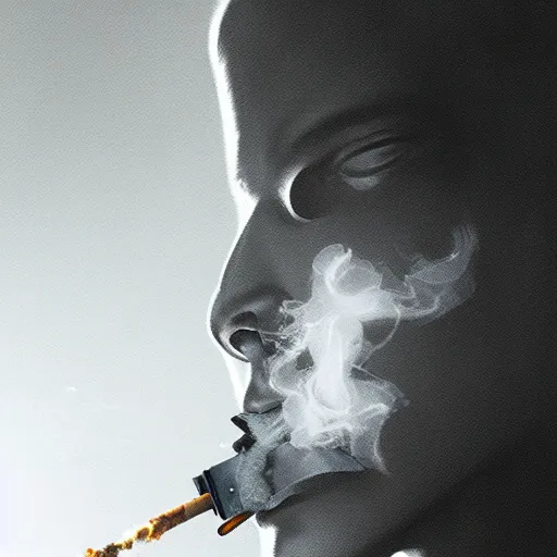 Image similar to an attractive robot smoking by greg rutkowski, sung choi, mitchell mohrhauser, maciej kuciara, johnson ting, maxim verehin, peter konig, 8 k photorealistic, cinematic lighting, hd, high details, dramatic, dark atmosphere, trending on artstation