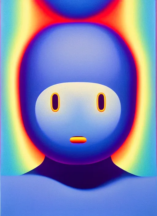 Image similar to puffy person by shusei nagaoka, kaws, david rudnick, airbrush on canvas, pastell colours, cell shaded, 8 k