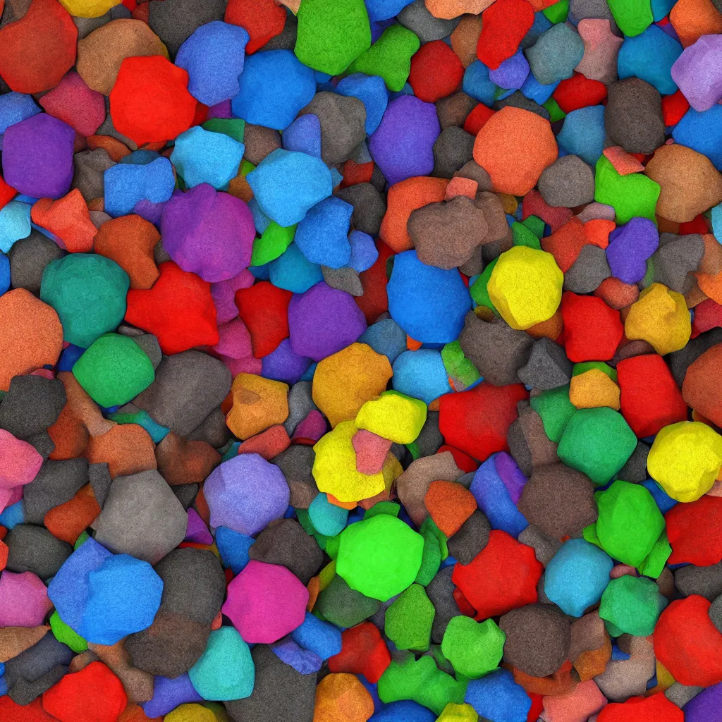 Prompt: a texture of colorful recycled plastic texture, Sustainable Materials, texture for 3d, PET, HDPE, LDPE, PP, PS, PVC, pbr, pbr texture, cg, 3d, rendering, unreal engine