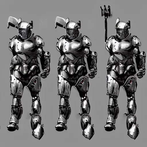 Image similar to Cyborg soldiers marching in battle inspired by Spartan style armor, digital painting trending on artstation, unreal engine, 4KHD, highly detailed, award winning, Sparta!!! Cyborg!!!