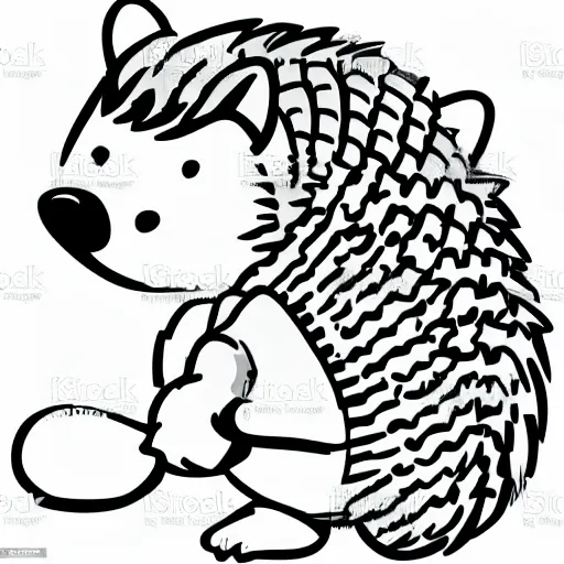 Image similar to cute adorable hedgehog sideview vector art