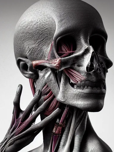 Image similar to anatomy if a dream : : quixel megascans, photorealism, cgi, digital concept art, redshift render, physically based rendering, cinematic, filmic : : illustrated on black paper by artgerm, nychos, alan grey