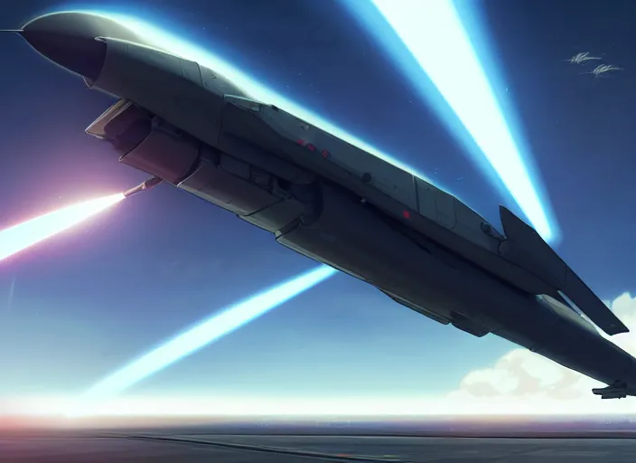 Image similar to portrait of futuristic figther jet evanding ir missile with flares, clear sky background, illustration concept art anime key visual trending pixiv fanbox by wlop and greg rutkowski and makoto shinkai and studio ghibli and kyoto animation, dcs world, tomcat geometry, symmetrical, volumetric lighting, transparent black windshield