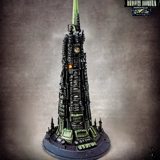 Image similar to hive spire of necromunda from warhammer 40k, grimdark