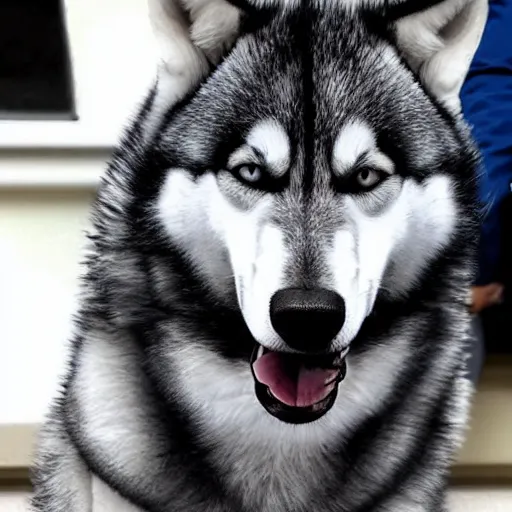 Image similar to gigachad husky