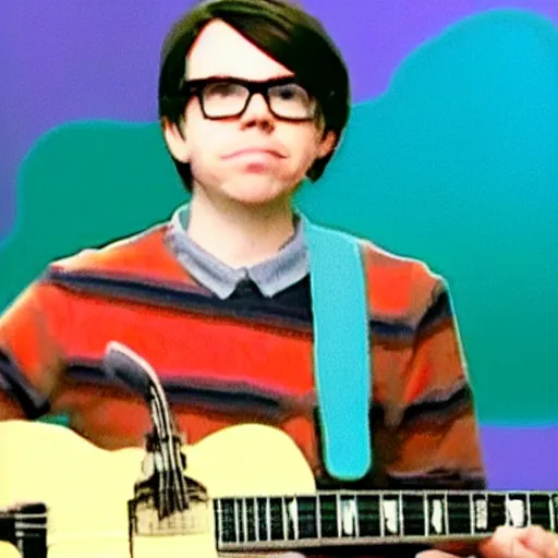 Image similar to a screenshot of rivers cuomo in icarly ( 2 0 0 9 ), low quality, vhs quality