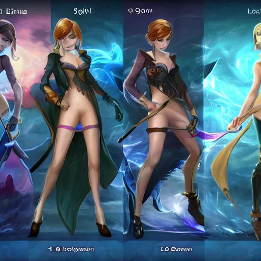 Prompt: Emma Watson in League of Legends. Legendary Skin. In game capture