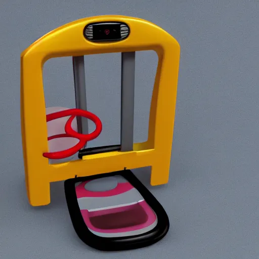 Image similar to A Fisher-Price guillotine, unreal engine 5 render, toy