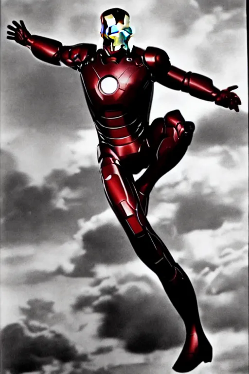 Image similar to cary grant as iron man. superhero movie set in the 1 ac 9 6 0's