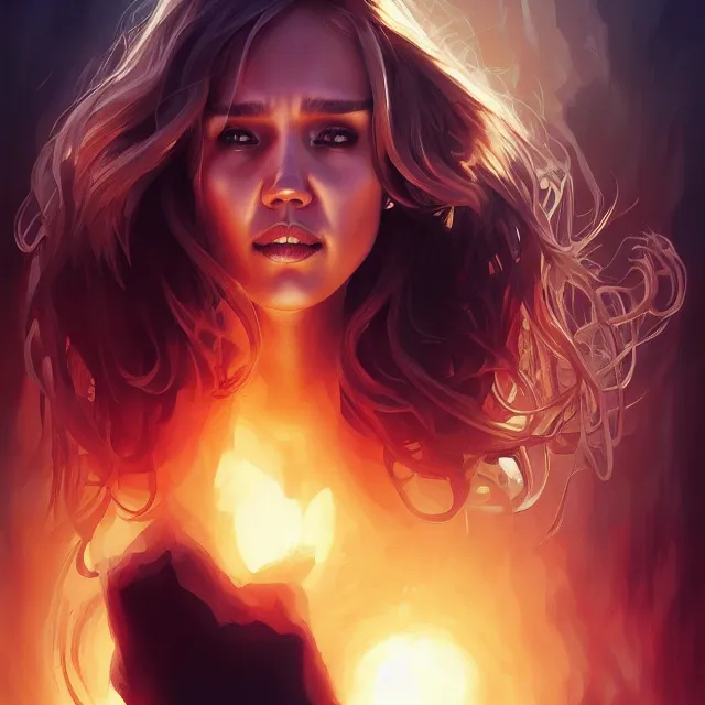 Image similar to the thing jessica alba john carpenter by stanley artgerm lau, wlop, rossdraws, frank frazetta, andrei riabovitchev, marc simonetti