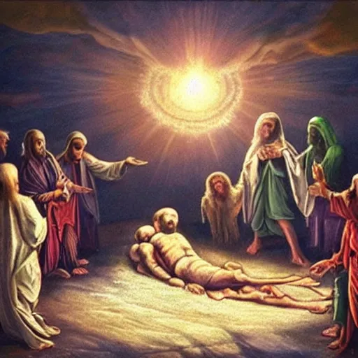 Prompt: alien birth of jesus