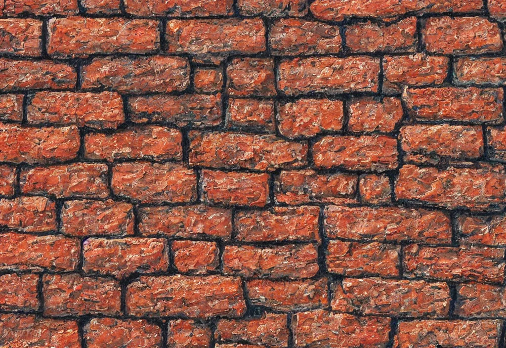 Prompt: a brick, alike, soggy, hushed, diligent, roasted, vibrant colors, high quality, 8 k, very detailed, intricate, high detail, extremely fine details, realistic shaded lighting, not cropped, extremely detailed, masterpiece, digital painting