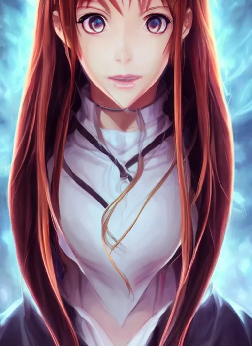 Image similar to beautiful portrait of a Lawyer who looks like Asuna sword art online anime, character design by Ross Tran, artgerm detailed, soft lighting