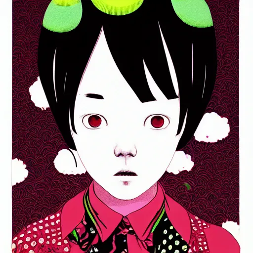 Image similar to a portrait of a girl by inio asano, beeple and james jean, chiho aoshima color scheme