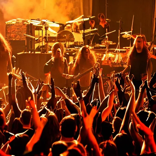 Prompt: heavy metal concert in purgatory