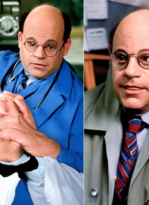 Image similar to George Costanza as the Doctor from Doctor Who