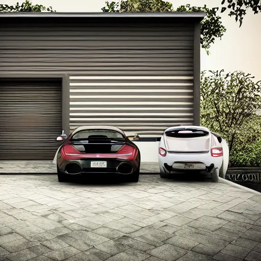 Image similar to car garage, house, non fiction, stability, intricate, elegant, 8 k, uhd, justify, realistic, concept art, matte, sharp focus, photography, consistent, highly detailed object content, proportional object content