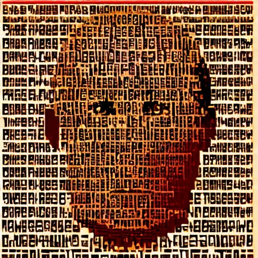 Image similar to ascii obama, soul shattering, fear inducing, text art, ascii art, forbidden knowledge