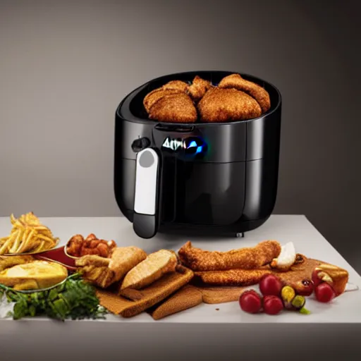 Image similar to philips airfryer, product photography, studio lighting