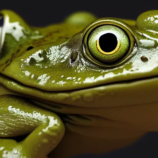 Prompt: a frog, illustration, by artgerm lau, & jeehyung lee & wlop, hyperdetailed, 8 k realistic, symmetrical, frostbite 3 engine, cryengine, dof,