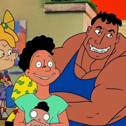 Image similar to dwayne johnson in rugrats