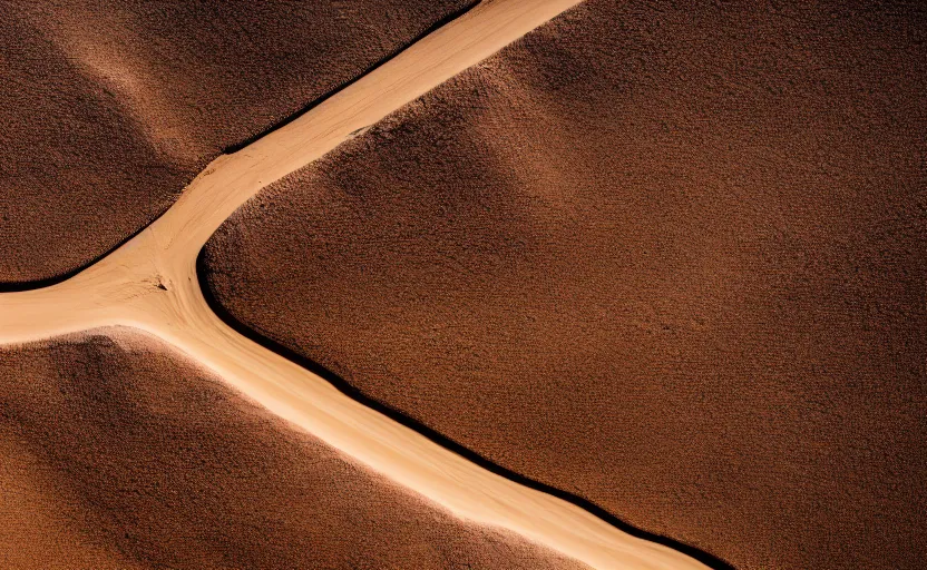 Prompt: top view of a desert, natural light, cinematic lighting, 8 k