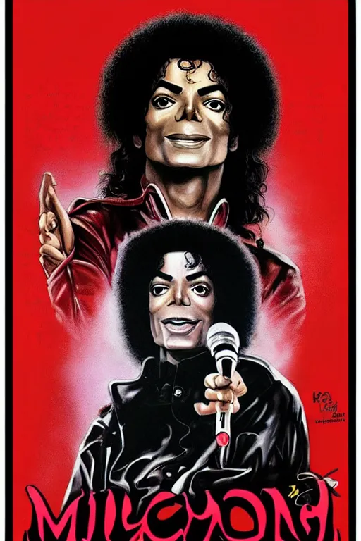 Image similar to big nose michael jackson afro young afro jackson 5 poster as a black rapper 1 9 7 0 s, the hood, tattoos, dancing, poster tour, art work, ripped, 6 pack, rapping, grime, michael jackson, uhd, sharp, detailed, cinematic 4 k