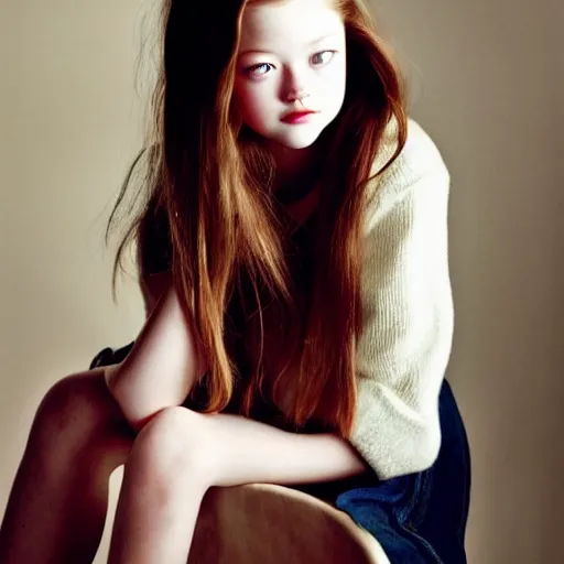 Image similar to aesthetic portrait of mackenzie foy