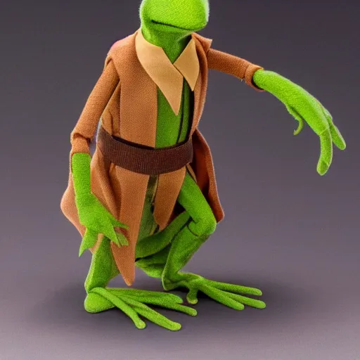 Image similar to kermit the frog as a star wars action figure