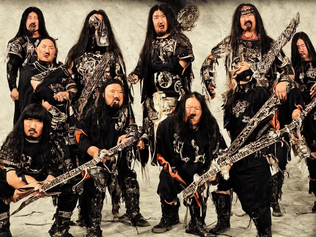 Image similar to Genghis Khan in death metal band