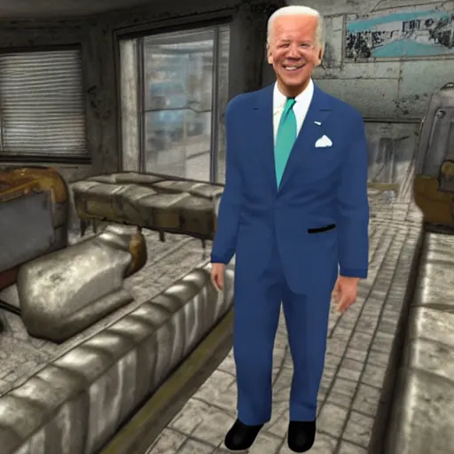 Image similar to joe biden as a fallout 3 npc