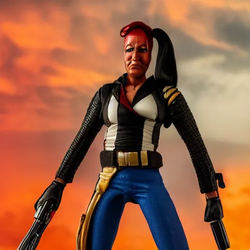 Image similar to zartan fighting lady jane from hasbro g. i joe photo realistic 8 k resolution