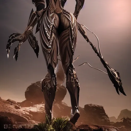 Prompt: beautiful and stunning giant female warframe, looming over camera pov, about to step on pov, slick elegant design, sharp claws, detailed shot, feet and hands, highly detailed art, epic cinematic shot, realistic, professional digital art, high end digital art, DeviantArt, artstation, Furaffinity, 8k HD render, epic lighting, depth of field