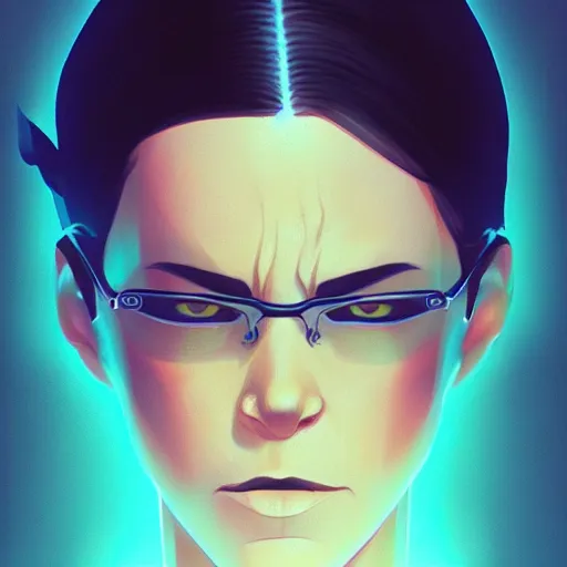 Image similar to face icon stylized minimalist the matrix, loftis, cory behance hd by jesper ejsing, by rhads, makoto shinkai and lois van baarle, ilya kuvshinov, rossdraws global illumination