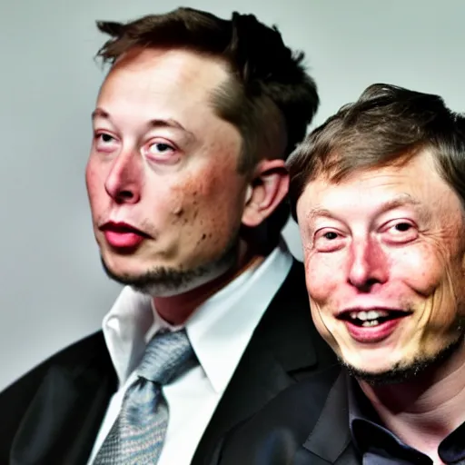 Prompt: elon musk fights bill gates with a sword