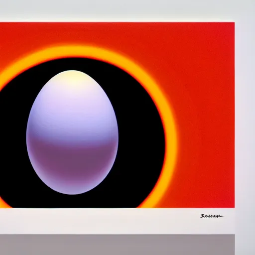 Prompt: eggs by shusei nagaoka, kaws, david rudnick, airbrush on canvas, pastell colours, cell shaded, 8 k