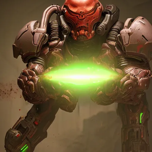 Image similar to doom slayer from doom eternal, photography