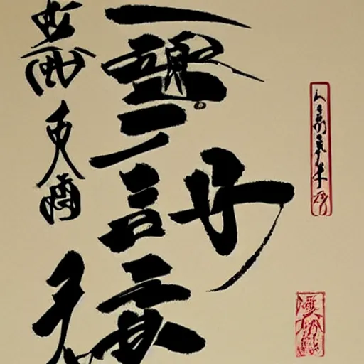 Image similar to beautiful Japanese calligraphy