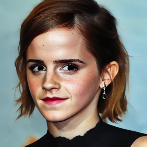 Prompt: emma watson on lsd